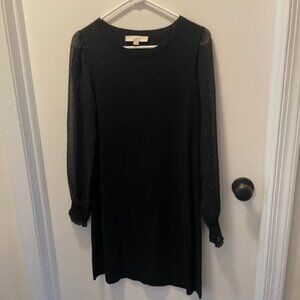 Loft Clip Dot Sleeve Sweater Dress